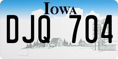 IA license plate DJQ704
