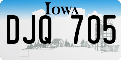 IA license plate DJQ705