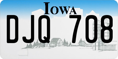 IA license plate DJQ708