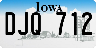 IA license plate DJQ712