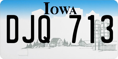 IA license plate DJQ713