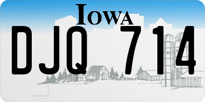 IA license plate DJQ714