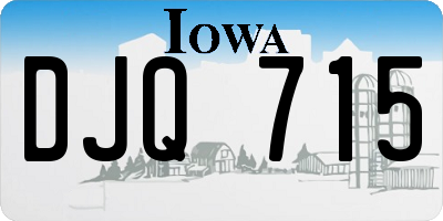 IA license plate DJQ715