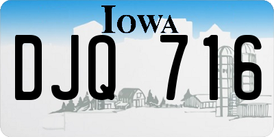 IA license plate DJQ716