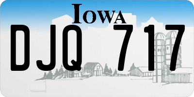 IA license plate DJQ717