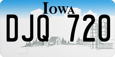 IA license plate DJQ720