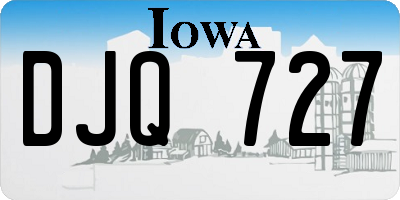 IA license plate DJQ727