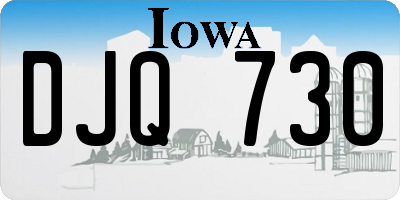 IA license plate DJQ730