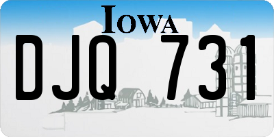 IA license plate DJQ731