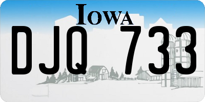 IA license plate DJQ733