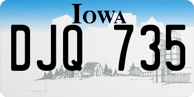 IA license plate DJQ735