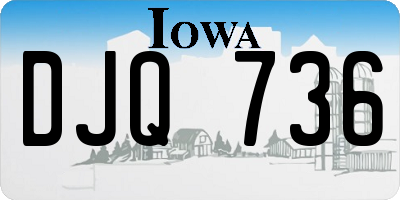 IA license plate DJQ736