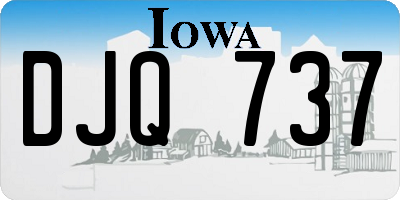 IA license plate DJQ737