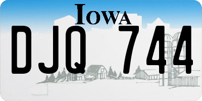 IA license plate DJQ744