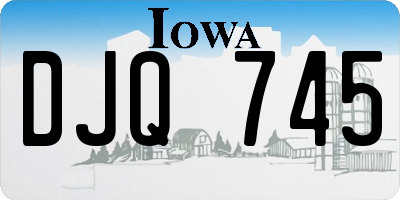 IA license plate DJQ745