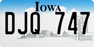 IA license plate DJQ747