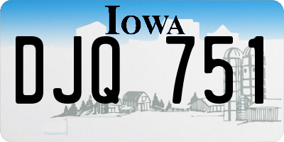 IA license plate DJQ751