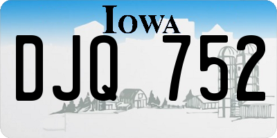 IA license plate DJQ752