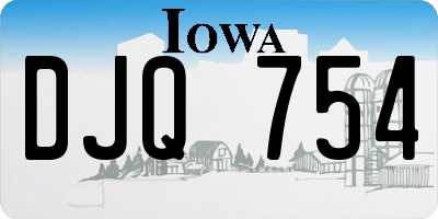 IA license plate DJQ754