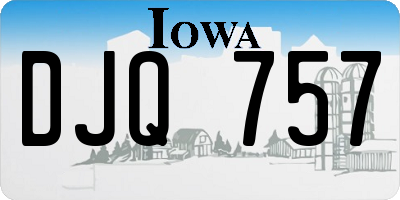 IA license plate DJQ757
