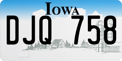IA license plate DJQ758
