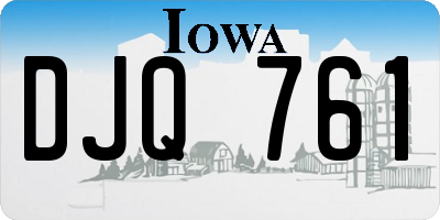 IA license plate DJQ761