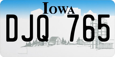 IA license plate DJQ765