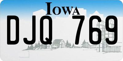 IA license plate DJQ769