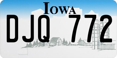 IA license plate DJQ772