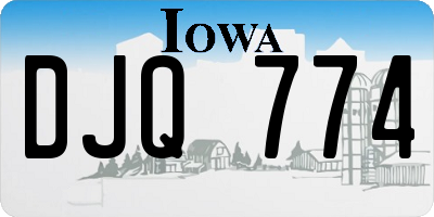 IA license plate DJQ774