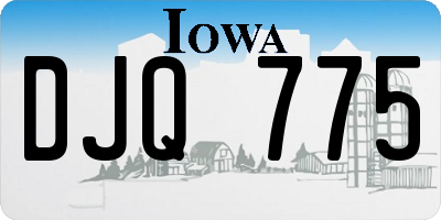 IA license plate DJQ775