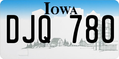 IA license plate DJQ780