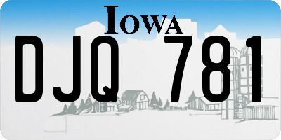 IA license plate DJQ781