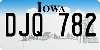 IA license plate DJQ782