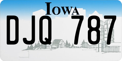IA license plate DJQ787