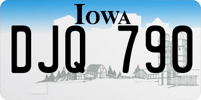 IA license plate DJQ790