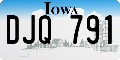 IA license plate DJQ791