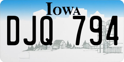 IA license plate DJQ794