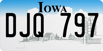 IA license plate DJQ797