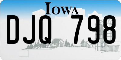 IA license plate DJQ798