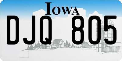 IA license plate DJQ805
