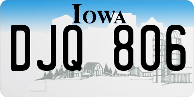 IA license plate DJQ806