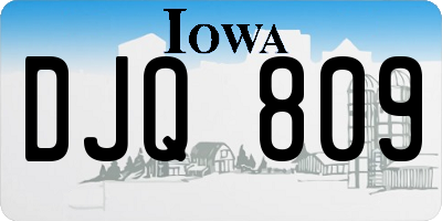 IA license plate DJQ809