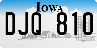 IA license plate DJQ810