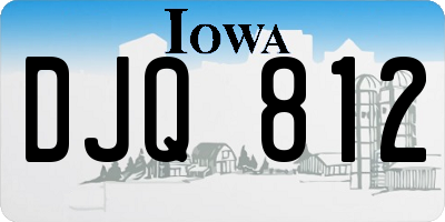 IA license plate DJQ812