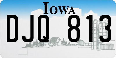 IA license plate DJQ813