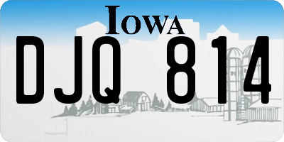 IA license plate DJQ814