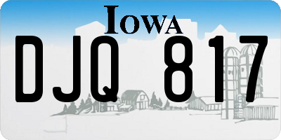 IA license plate DJQ817