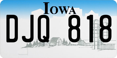 IA license plate DJQ818