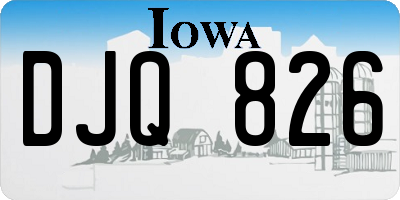 IA license plate DJQ826